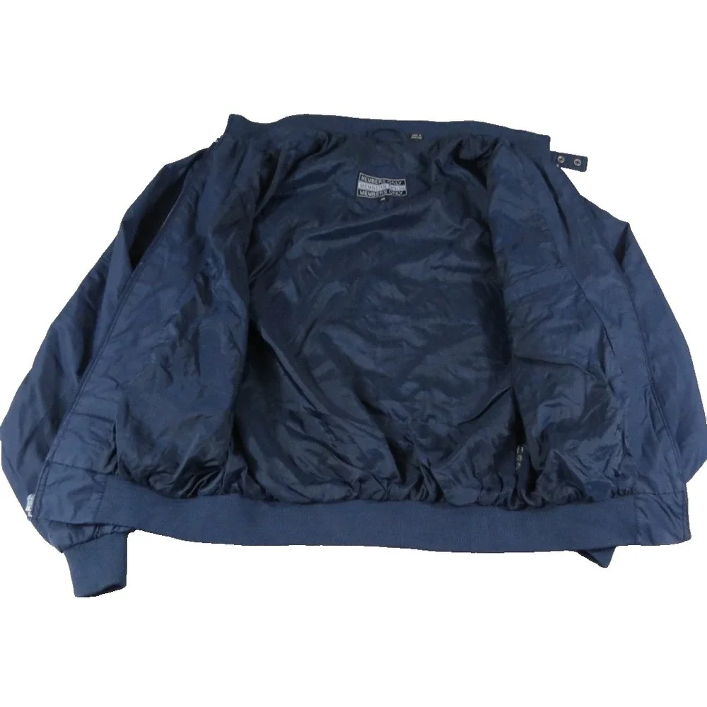 VTG 80s Members Only Jacket Men 40 Navy Blue Iconic Racer Bomber Harrington Coat